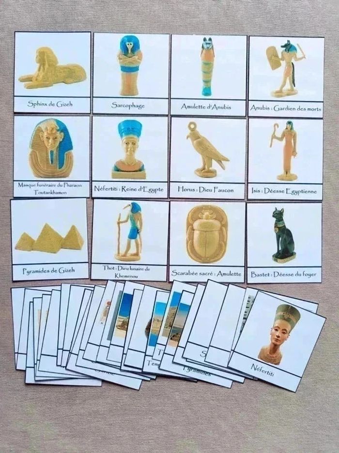 Kit cartes de nomenclature Egypte Antique Montessori - photo numéro 7