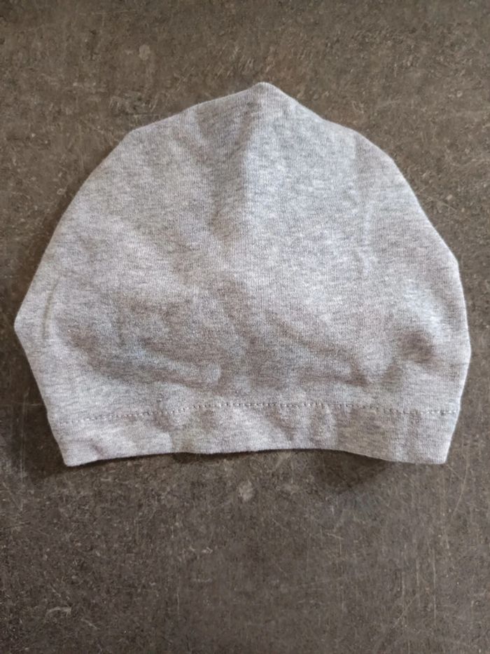 Bonnet gris noeud - photo numéro 2