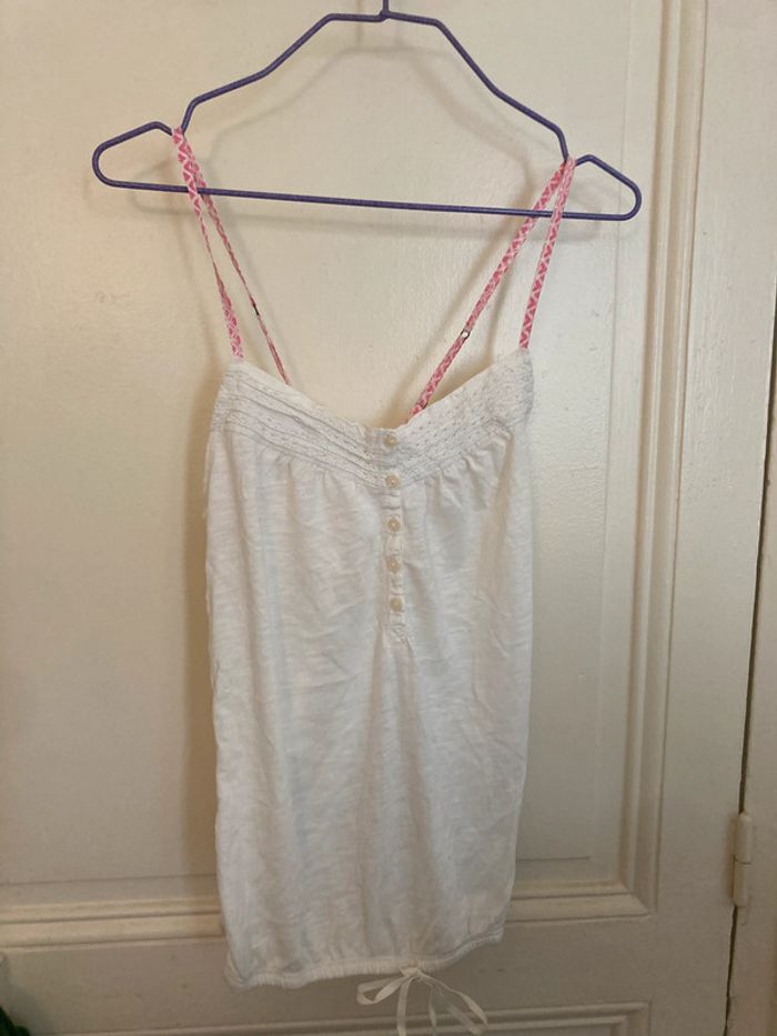 Top blanc Aéropostale à bretelles croisées - photo numéro 2