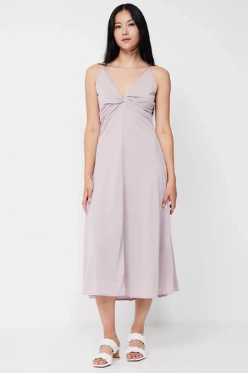 Robe longue mauve H&M