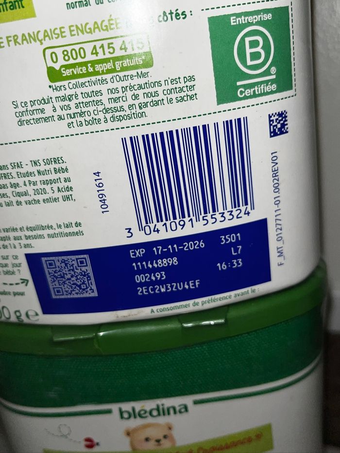Lait bledilait 3 eme âge - photo numéro 2