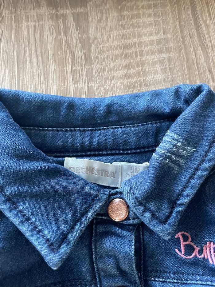 Très jolie veste en jeans taille 9 mois orchestra - photo numéro 2