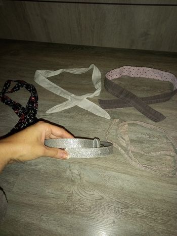 lot de 5 ceintures pour fille dont 1 paillette argenté