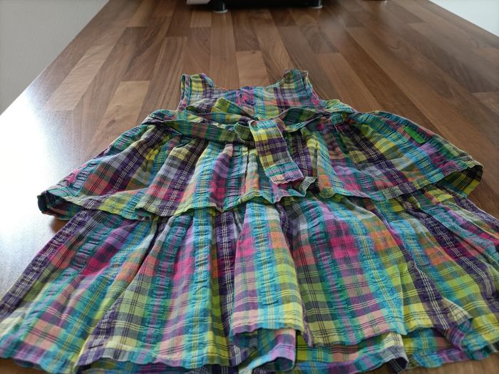 Robe verte et multicolore type Antilles 18 mois Petit Boy - photo numéro 6