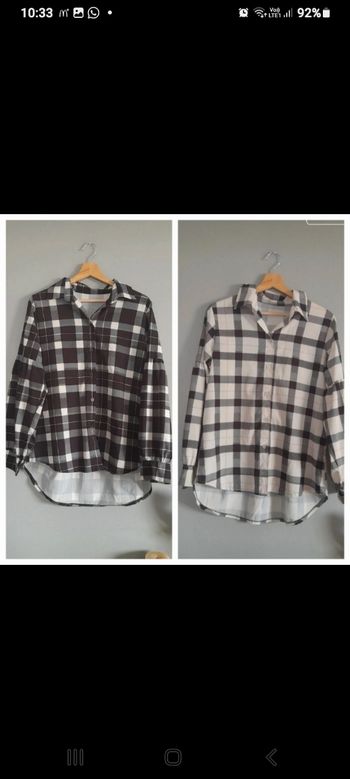 Lot chemise à carreaux
