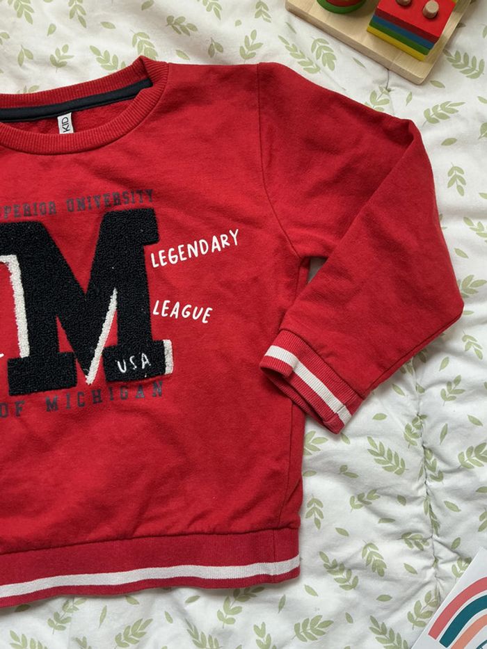 sweat rouge impression devant 6 ans NPO - photo numéro 4