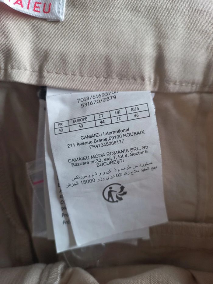 Pantalon chino crème neuf - photo numéro 4