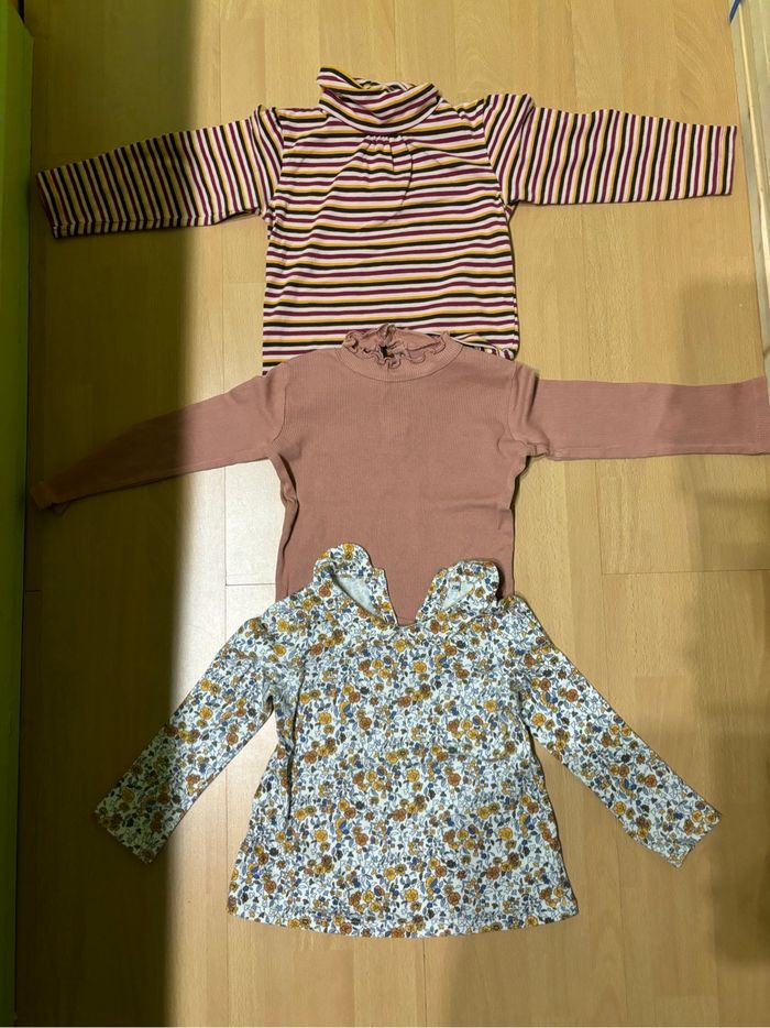 Lot de 3 sous-pull fille 24 mois