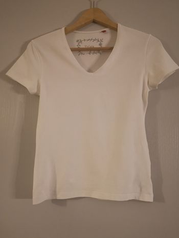 Tee shirt blanc manches courtes Tissaia taille 38-40