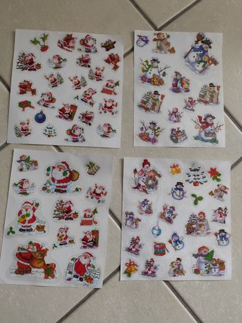Lot de stickers fenêtres noël