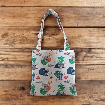 Petit sac tote bag réversible « imprimé Disney : Stitch »
