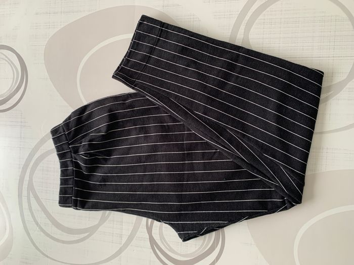 Pantalon noir rayé blanc - L/40