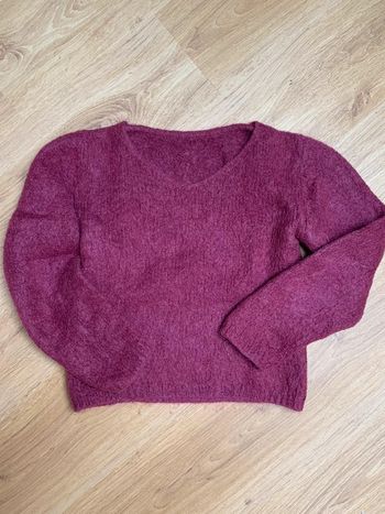 Pull rose col V