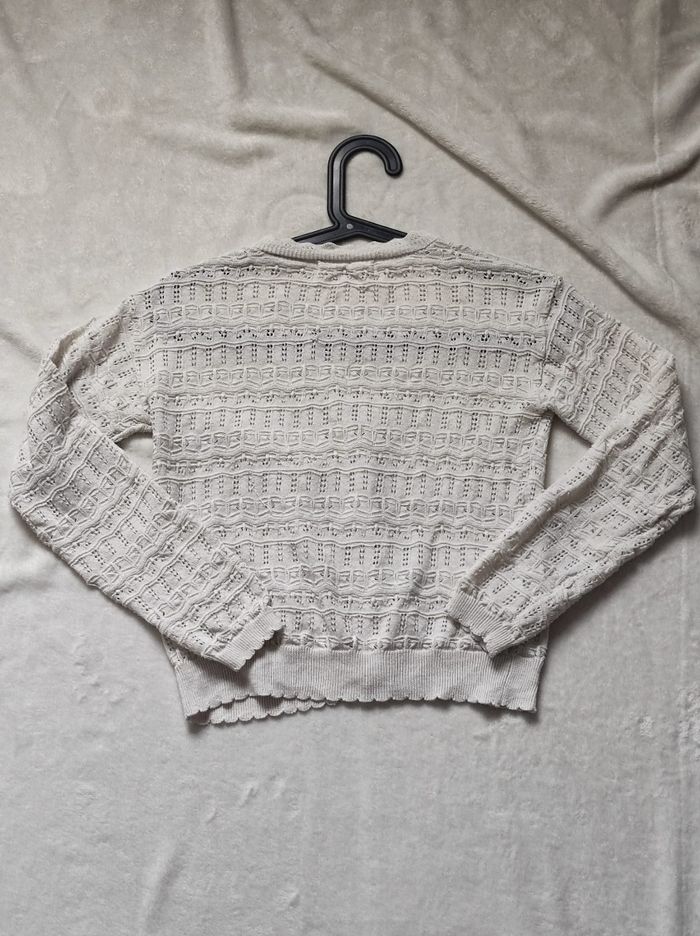 Cardigan crochet blanc taille XS - photo numéro 5