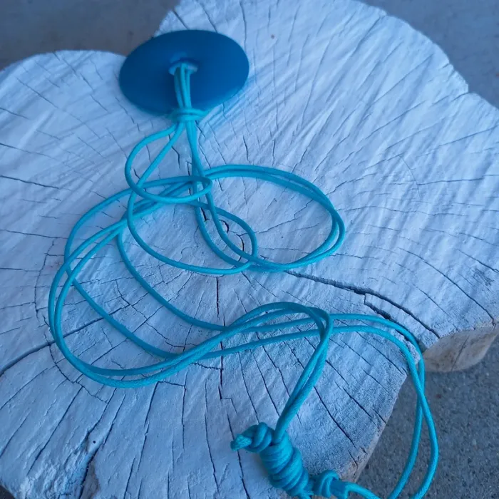 Collier pendentif vintage turquoise - photo numéro 4