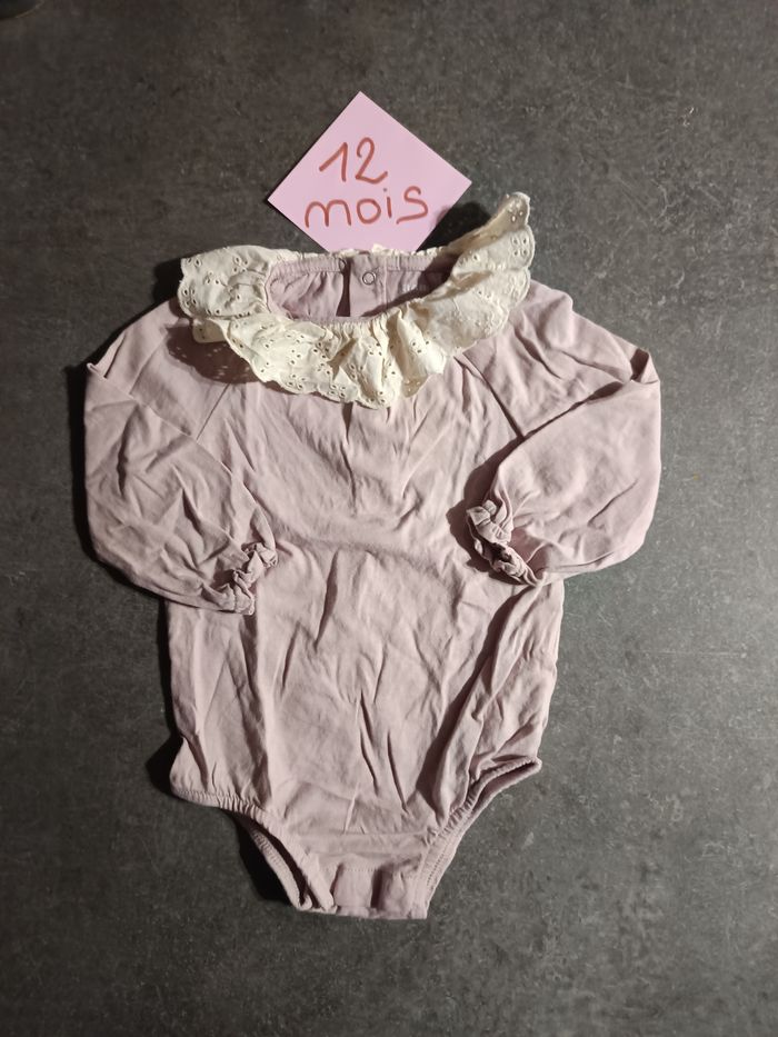 Body col claudine en dentelle 12 mois