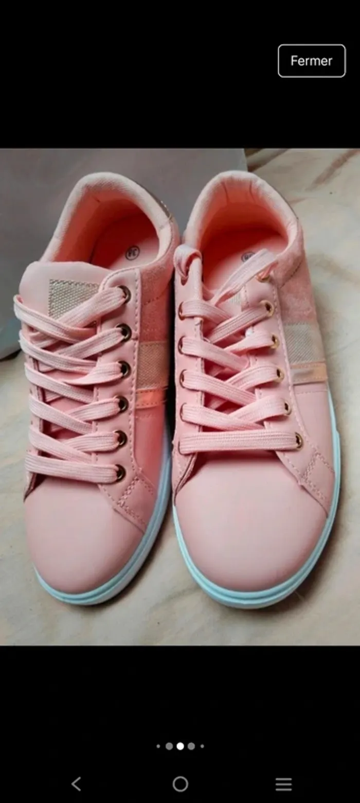 Jolies baskets chaussures sneakers femme pointure 38 - photo numéro 4