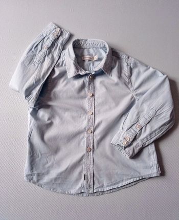 Chemise coton bleu clair 6 ans
