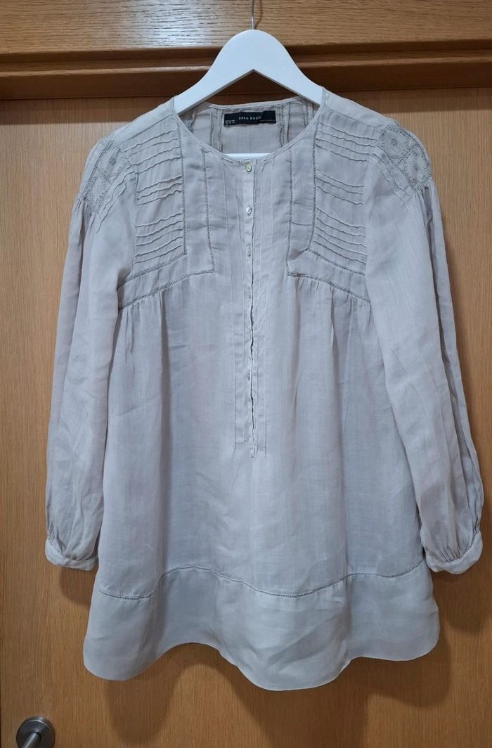Blusa/túnica em linho