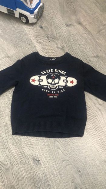 T-shirt manches longues bleu marine, Skate Kings _ 24 mois