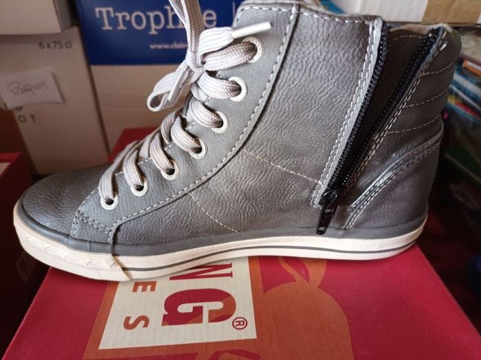 Basket montante cuir 36