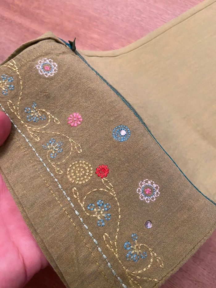 Pantacourt vert brodé neuf Catimini taille 5 ans - photo numéro 5