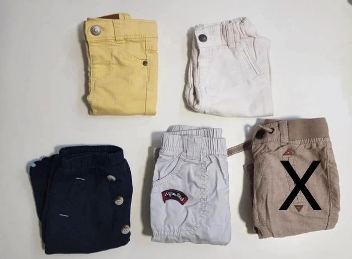 4 pantalons taille 3 mois (prix à la pièce)