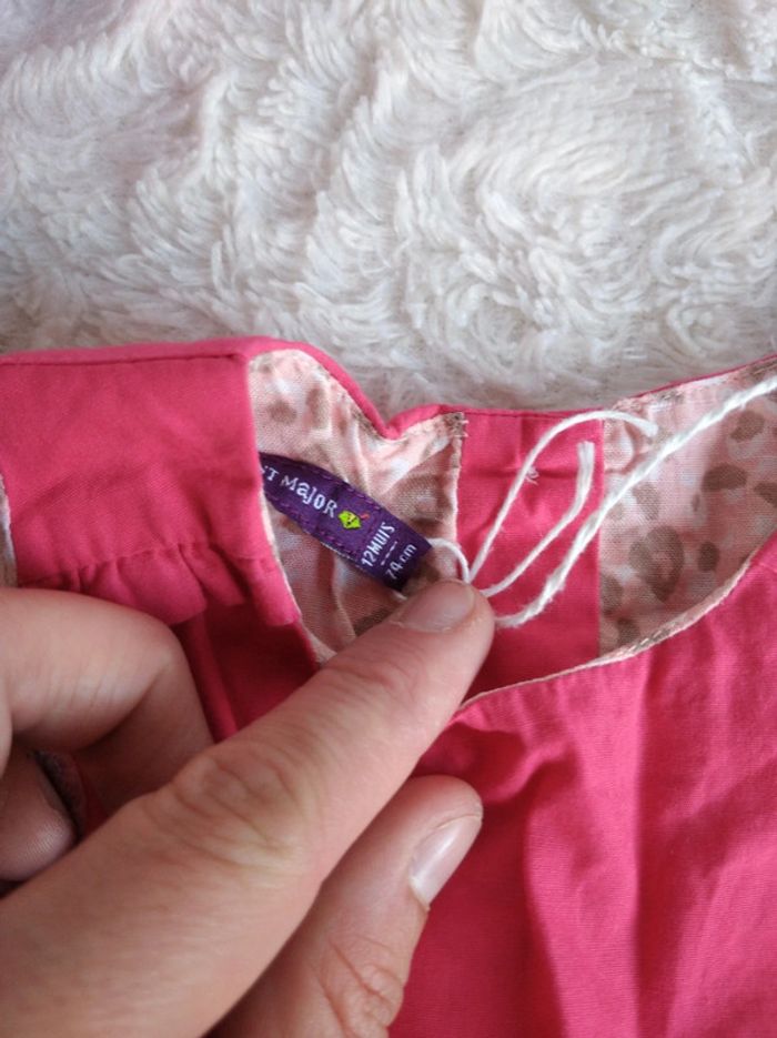 Ensemble (robe + boomer culotte) Fille 12 mois animaux savane éléphant Sergent major - photo numéro 8