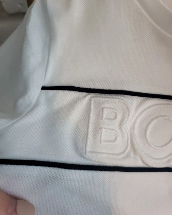 Teeshirt type polo blanc taille 12 mois BOSS neuf - photo numéro 6