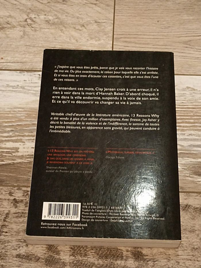 Livre 13 reasons why jay asher - photo numéro 2