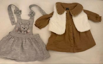 Lot de 2 robes + gilet sans manche 