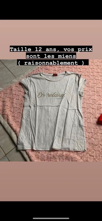 T_short taille 12 ans en très bonne état