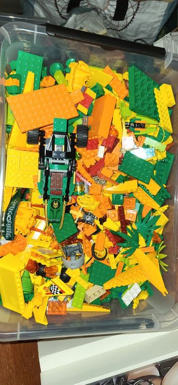 Lot lego vrac vert et jaune