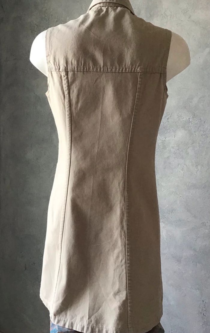 Robe en jeans beige 90’ boutonnée devant taille 38 - photo numéro 3