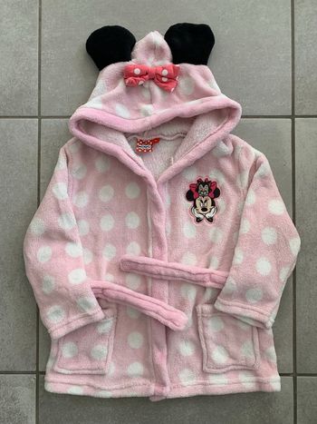 Peignoir chaud rose Disney taille 3 ans