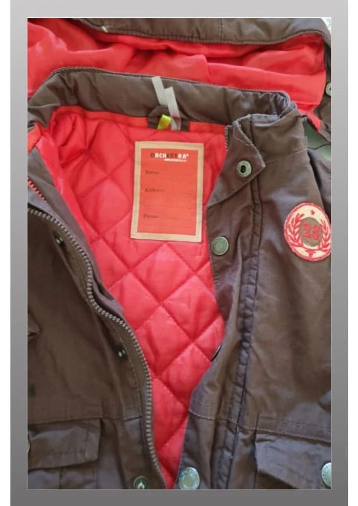 manteau garçon marron/rouge Orchestra 9 mois - photo numéro 4