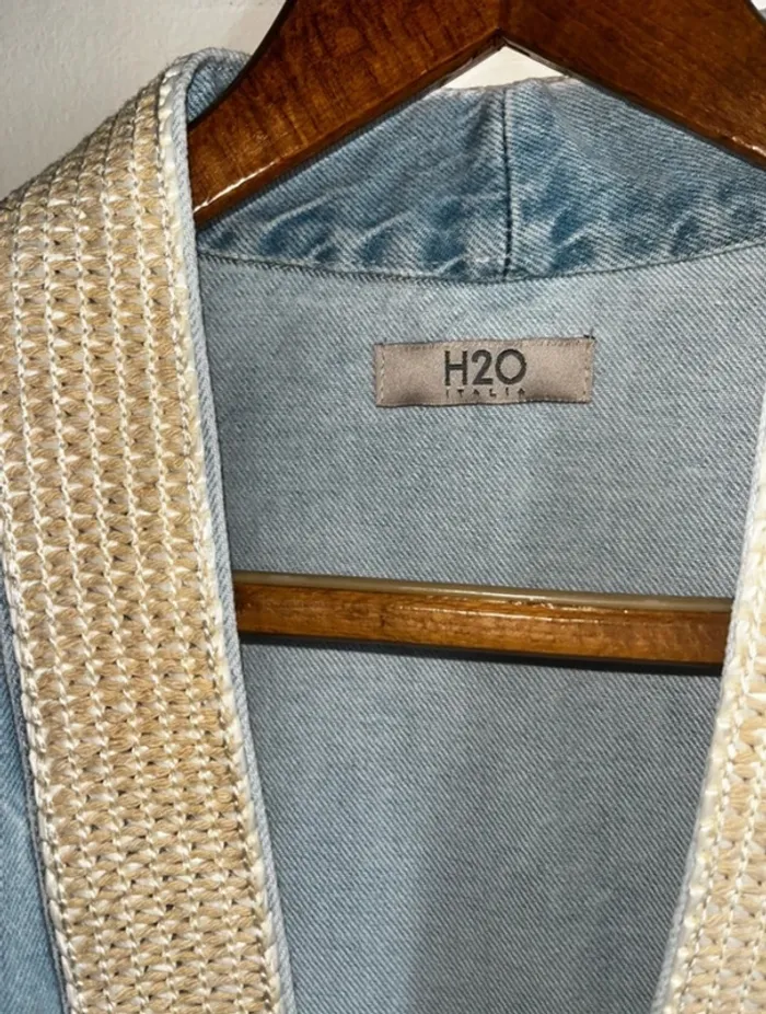 Superbe Veste Kimono en jeans , taille S, Neuf - H2O - photo numéro 3