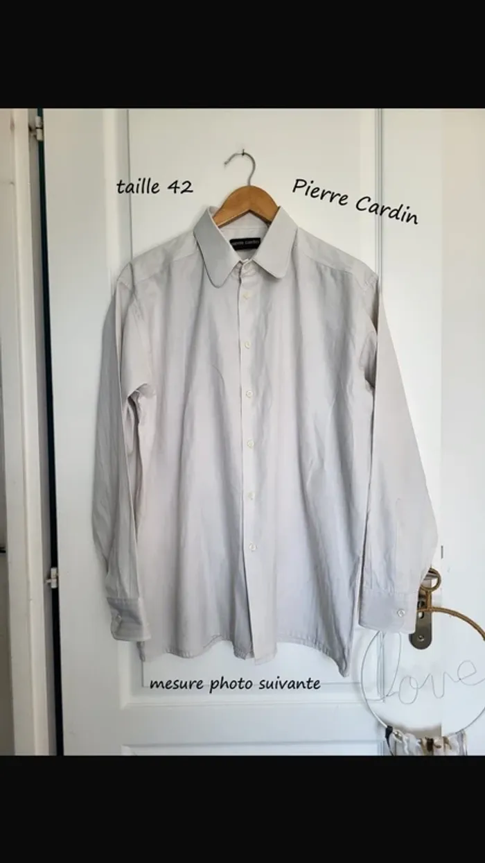 Chemise manches longues Pierre Cardin taille 42