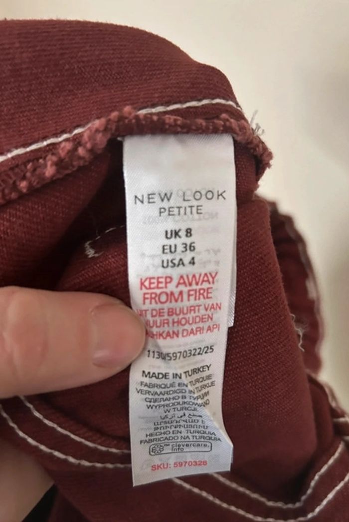 Jupe en jean, bordeaux, Newlook - photo numéro 11