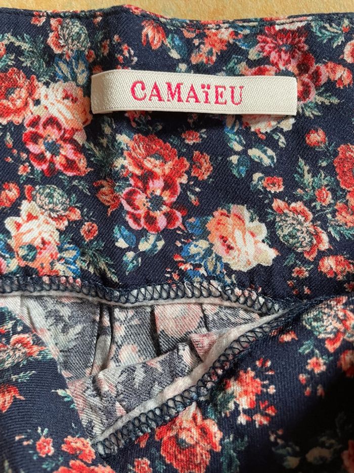 Jupe fleurie taille haute Camaïeu très bon état - photo numéro 4