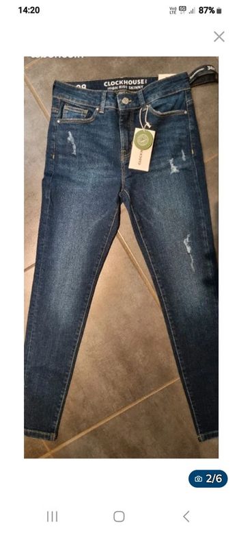Jean  femme 38 skinny elasthanne clockhouse