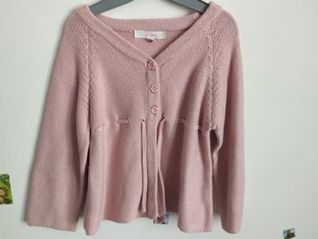 Gilet rose pâle 23 mois
