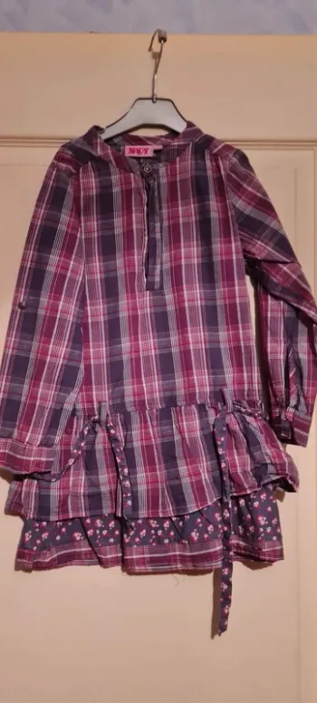 Tunique rose violette 6 ans