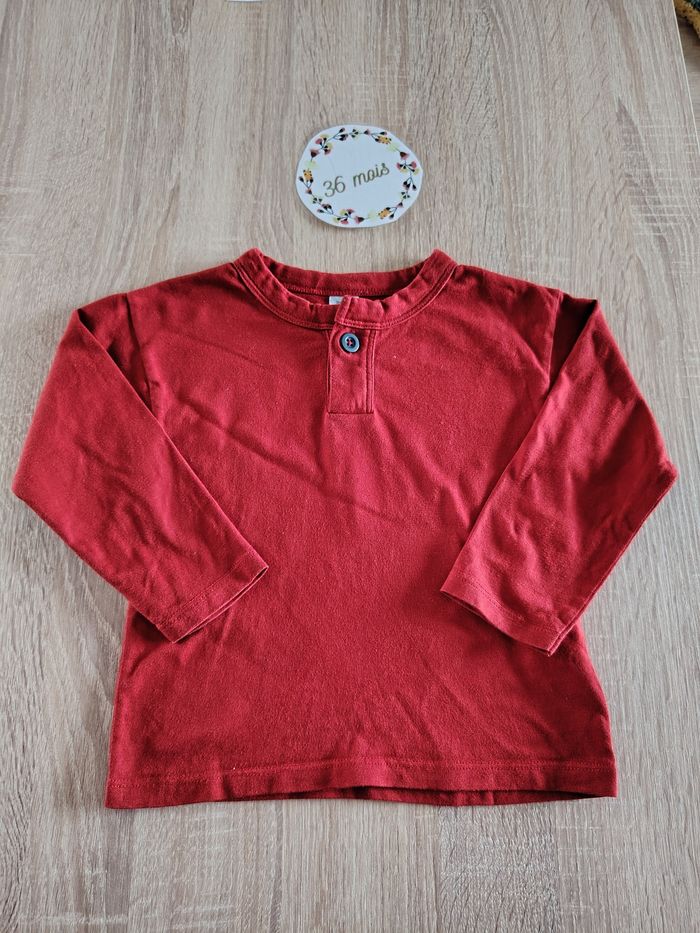 T-shirt Rouge bébé garçon 36mois petit bateau tbe