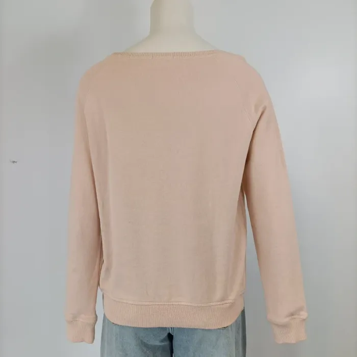 Pull à manches longues abricot avec un signe hot dog 100% coton taille M EDC A368 - photo numéro 4
