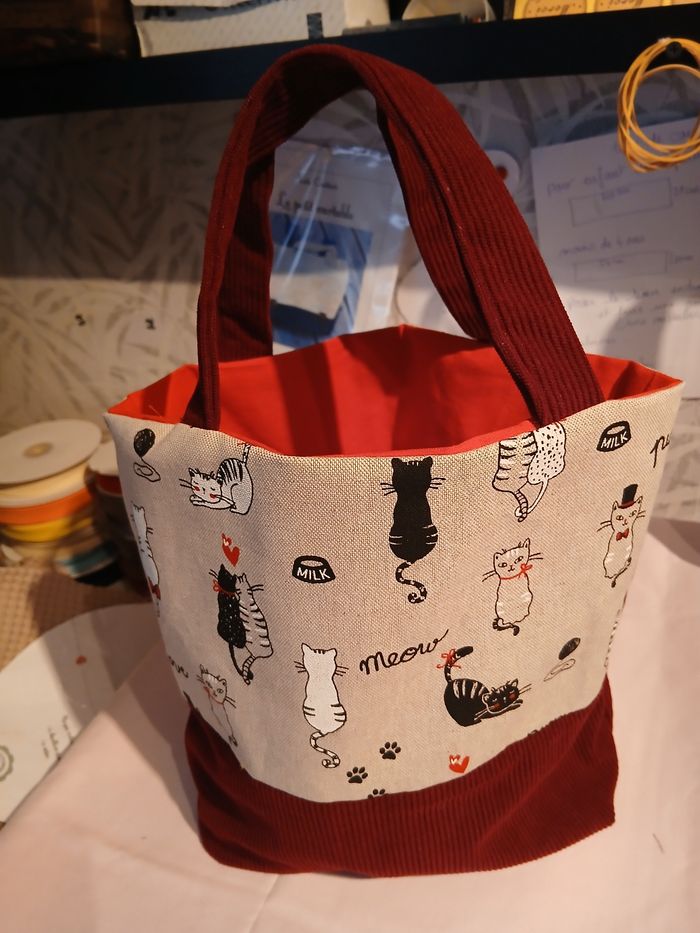 Sac  motif petit chat - photo numéro 2