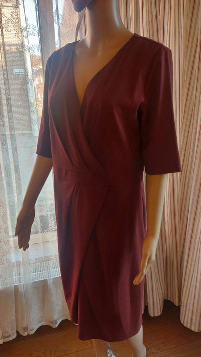 Robe Bordeaux  Sisley taille L - photo numéro 5