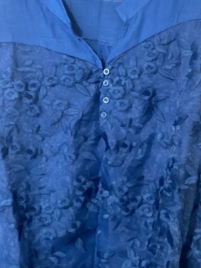 superbe chemise tunique bleu SHEIN 3xl = 52 neuve - photo numéro 7
