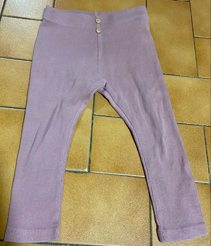 Legging côtelé rose kiabi 24 mois - photo numéro 2