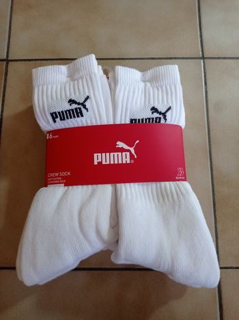 Lot de 6 chaussettes sport hautes " Puma " - 39/42